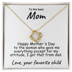 Happy Mother's Day to My Mom Love Knot Necklace