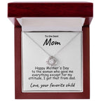 Happy Mother's Day to My Mom Love Knot Necklace