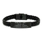 Hawaii is my home Gifts, Lovely Hawaii Birthday Christmas Braided Leather Bracelet For People from Hawaii, Men, Women, Friends