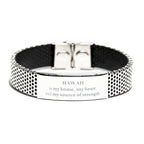 Hawaii is my home Gifts, Lovely Hawaii Birthday Christmas Stainless Steel Bracelet For People from Hawaii, Men, Women, Friends