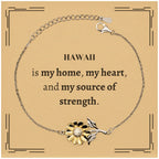 Hawaii is my home Gifts, Lovely Hawaii Birthday Christmas Sunflower Bracelet For People from Hawaii, Men, Women, Friends