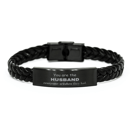 Husband Braided Leather Bracelet, Everyone wishes they had, Inspirational Bracelet For Husband, Husband Gifts, Birthday Christmas Unique Gifts For Husband - Mallard Moon Gift Shop