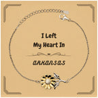 I Left My Heart In Arkansas Gifts, Meaningful Arkansas State for Friends, Men, Women. Sunflower Bracelet for Arkansas People