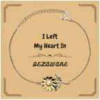 I Left My Heart In Delaware Gifts, Meaningful Delaware State for Friends, Men, Women. Sunflower Bracelet for Delaware People
