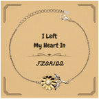 I Left My Heart In Florida Gifts, Meaningful Florida State for Friends, Men, Women. Sunflower Bracelet for Florida People