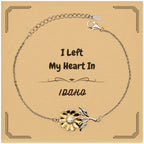 I Left My Heart In Idaho Gifts, Meaningful Idaho State for Friends, Men, Women. Sunflower Bracelet for Idaho People