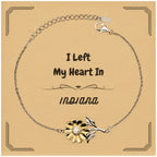 I Left My Heart In Indiana Gifts, Meaningful Indiana State for Friends, Men, Women. Sunflower Bracelet for Indiana People