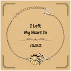 I Left My Heart In Iowa Gifts, Meaningful Iowa State for Friends, Men, Women. Sunflower Bracelet for Iowa People