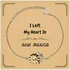 I Left My Heart In New Mexico Gifts, Meaningful New Mexico State for Friends, Men, Women. Sunflower Bracelet for New Mexico People