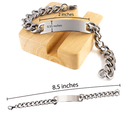 I Left My Heart In Oregon Gifts, Meaningful Oregon State for Friends, Men, Women. Cuban Chain Stainless Steel Bracelet for Oregon People - Mallard Moon Gift Shop