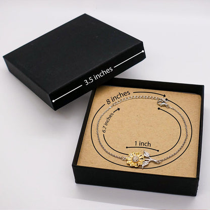I Left My Heart In Oregon Gifts, Meaningful Oregon State for Friends, Men, Women. Sunflower Bracelet for Oregon People - Mallard Moon Gift Shop