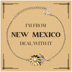 I'm from New Mexico, Deal with it, Proud New Mexico State Gifts, New Mexico Sunflower Bracelet Gift Idea, Christmas Gifts for New Mexico People, Coworkers, Colleague