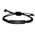 I'm from Virginia, Deal with it, Proud Virginia State Black Rope Bracelet Gift Idea
