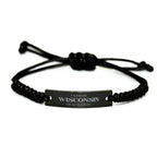I'm from Wisconsin, Deal with it, Proud Wisconsin State Rope Bracelet Gift Idea