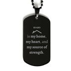 Idaho is my home Gifts, Lovely Idaho Birthday Christmas Black Dog Tag For People from Idaho, Men, Women, Friends