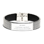 Idaho is my home Gifts, Lovely Idaho Birthday Christmas Stainless Steel Bracelet For People from Idaho, Men, Women, Friends
