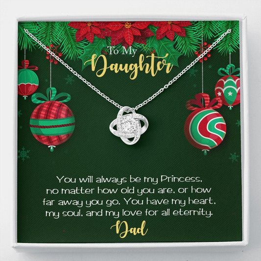 Gift for Daughter from Dad CZ Pendant Necklace Custom Christmas Card Message Box - Mallard Moon Gift Shop
