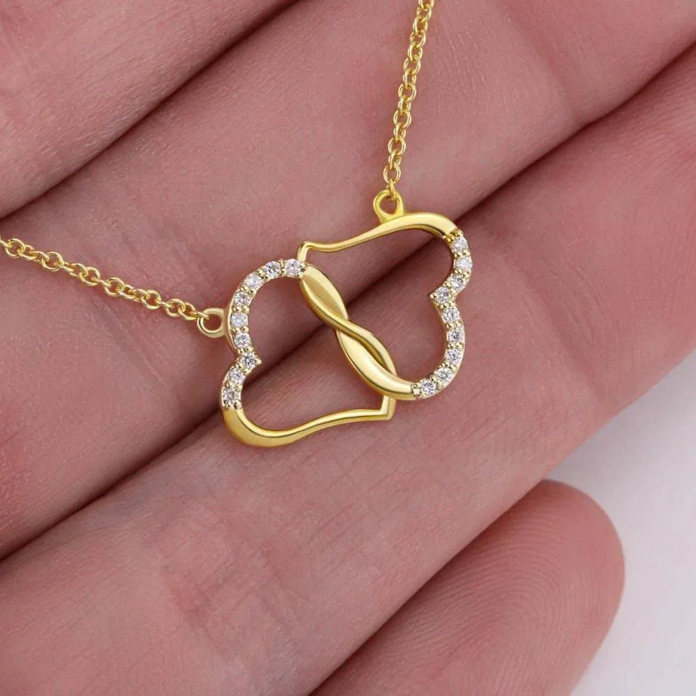 Gift for Mother-in-Law from Son-in-Law Gold Heart and Real Diamond Pendant Necklace