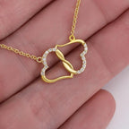 Gift for Mother-in-Law from Daughter-in-Law Gold Heart Pendant Necklace with Real Diamonds Custom Message Card
