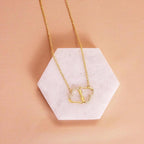 Gift for Mother-in-Law from Daughter-in-Law Gold Heart Pendant Necklace with Real Diamonds Custom Message Card