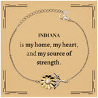 Indiana is my home Gifts, Lovely Indiana Birthday Christmas Sunflower Bracelet For People from Indiana, Men, Women, Friends