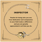 Inspector Sunflower Bracelet - Thanks for being who you are - Birthday Christmas Jewelry Gifts Coworkers Colleague Boss