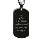 Iowa is my home Gifts, Lovely Iowa Birthday Christmas Black Dog Tag For People from Iowa, Men, Women, Friends