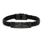 Iowa is my home Gifts, Lovely Iowa Birthday Christmas Braided Leather Bracelet For People from Iowa, Men, Women, Friends