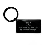 Iowa is my home Gifts, Lovely Iowa Birthday Christmas Keychain For People from Iowa, Men, Women, Friends