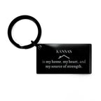 Kansas is my home Gifts, Lovely Kansas Birthday Christmas Keychain For People from Kansas, Men, Women, Friends