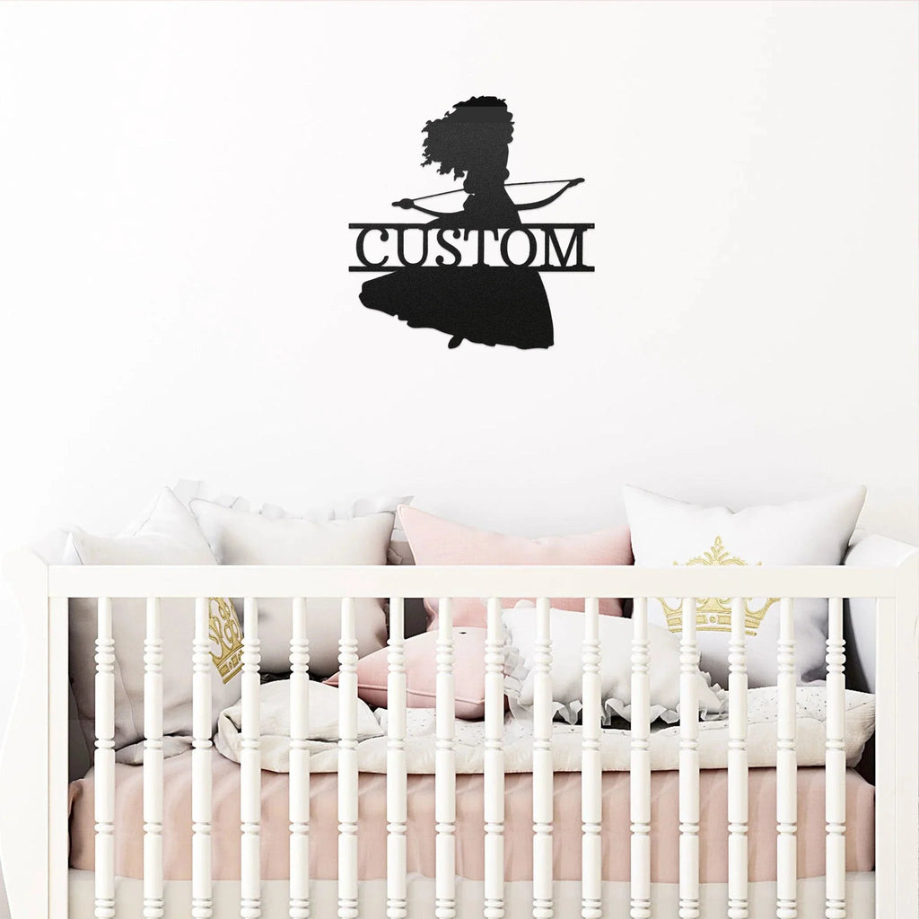 Princess Merida Personalized Name Metal Art Wall Sign
