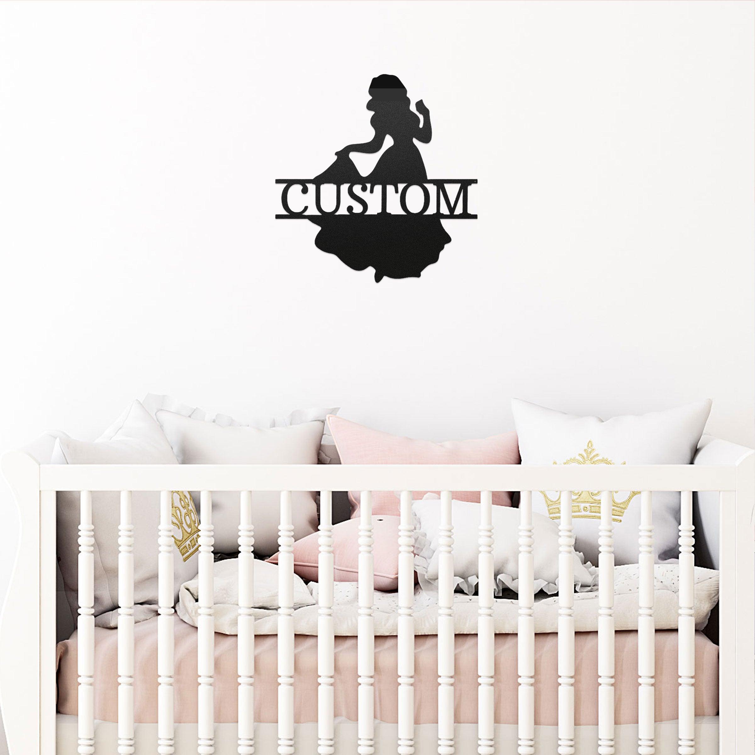 Princess Tiana Personalized Name Metal Art Wall Sign - Mallard Moon Gift Shop