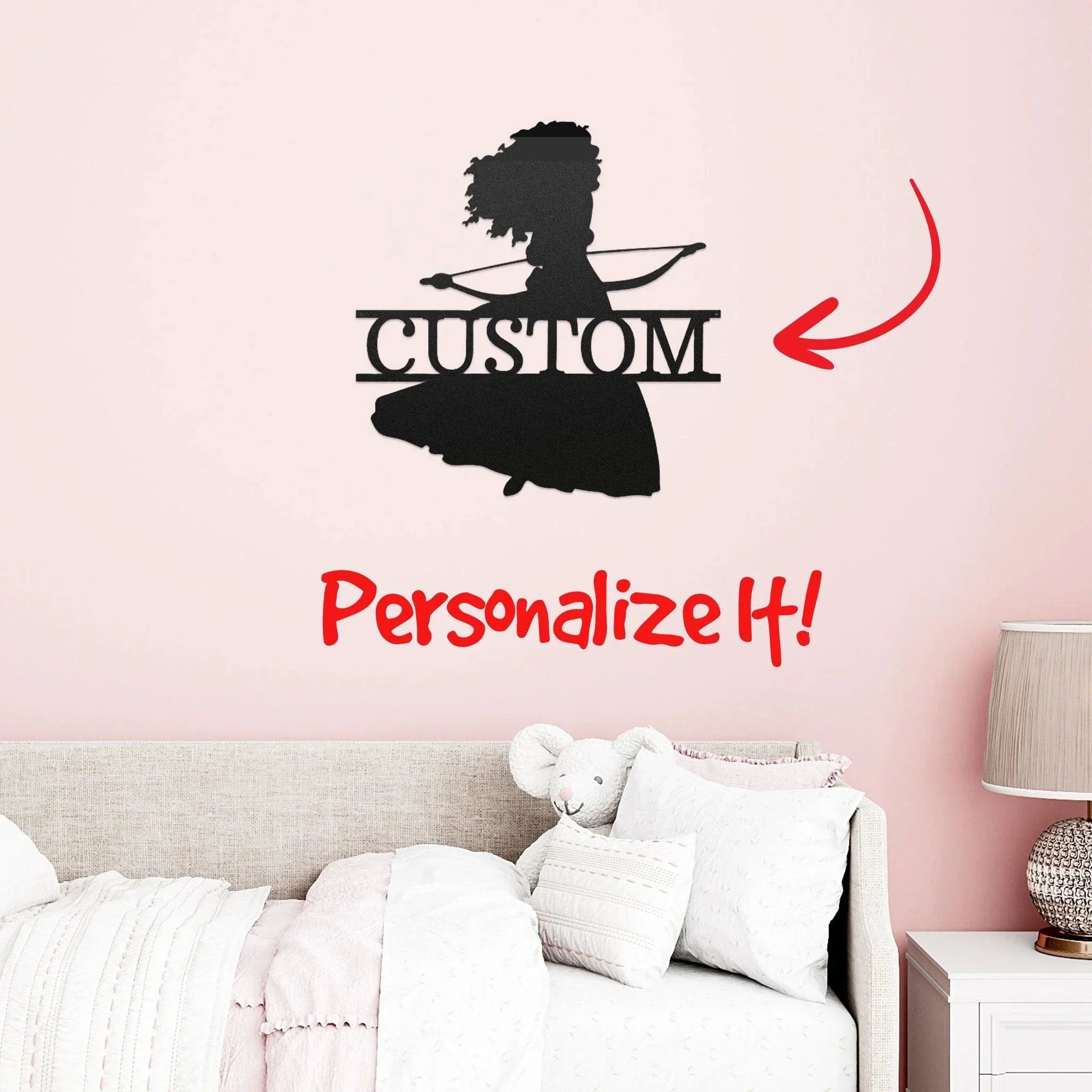 Princess Merida Personalized Name Metal Art Wall Sign