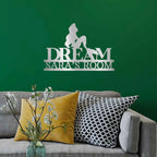 Mermaid Dreams Custom Name Metal Art Wall Sign
