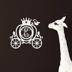 Cinderella Princess Pumpkin Carriage Custom Initial Metal Art Wall Sign Decor