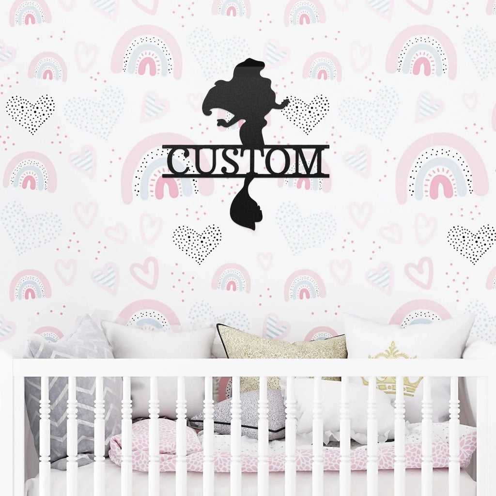 Princess Ariel Custom Name Metal Art Wall Sign