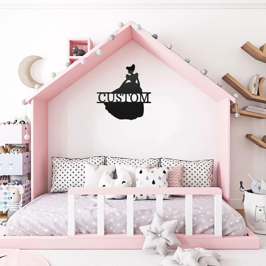 Princess Cinderella Personalized Name Metal Art Wall Sign