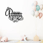 Princess Crown Custom Name Metal Art Wall Sign