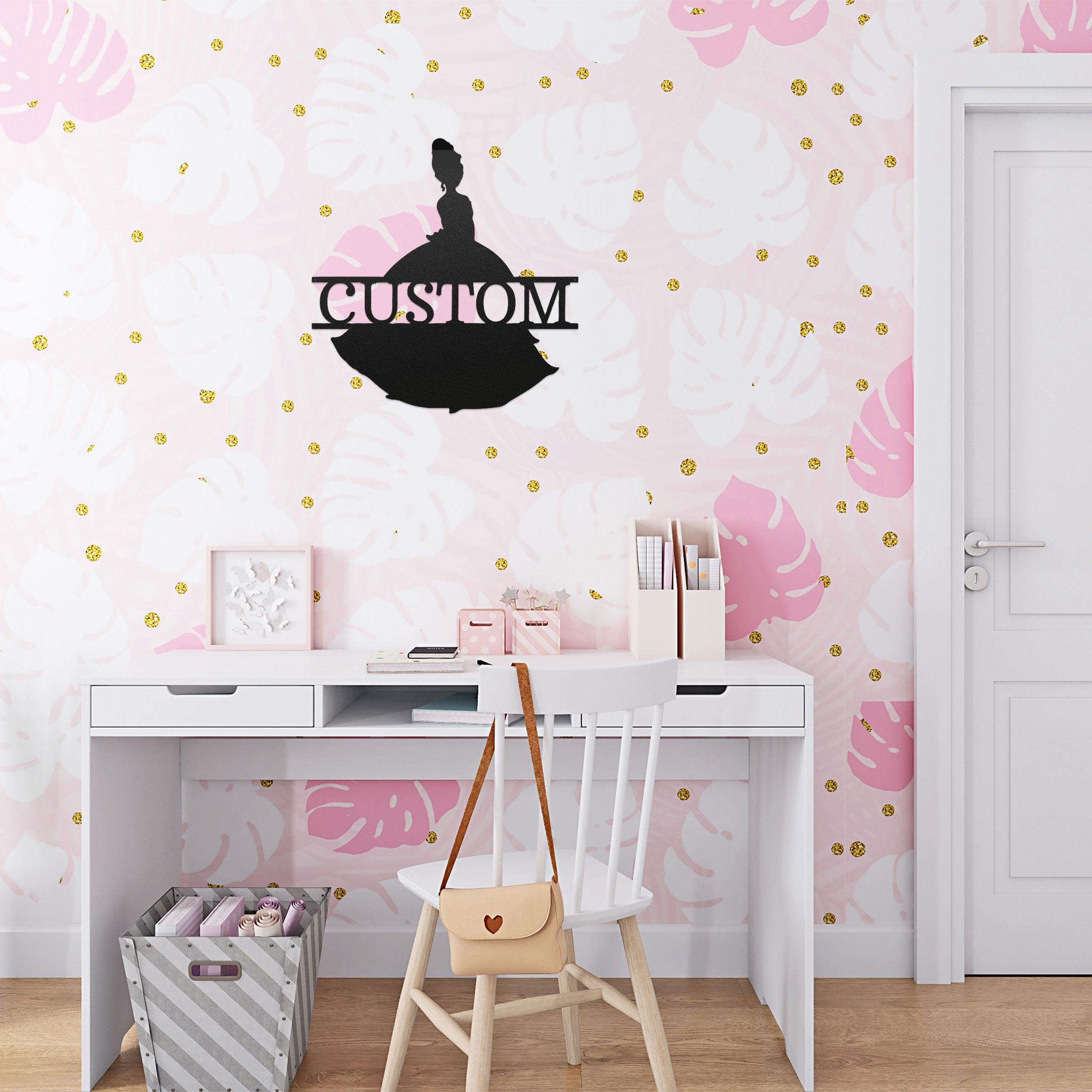 Princess Tiana Personalized Name Metal Art Wall Sign - Mallard Moon Gift Shop