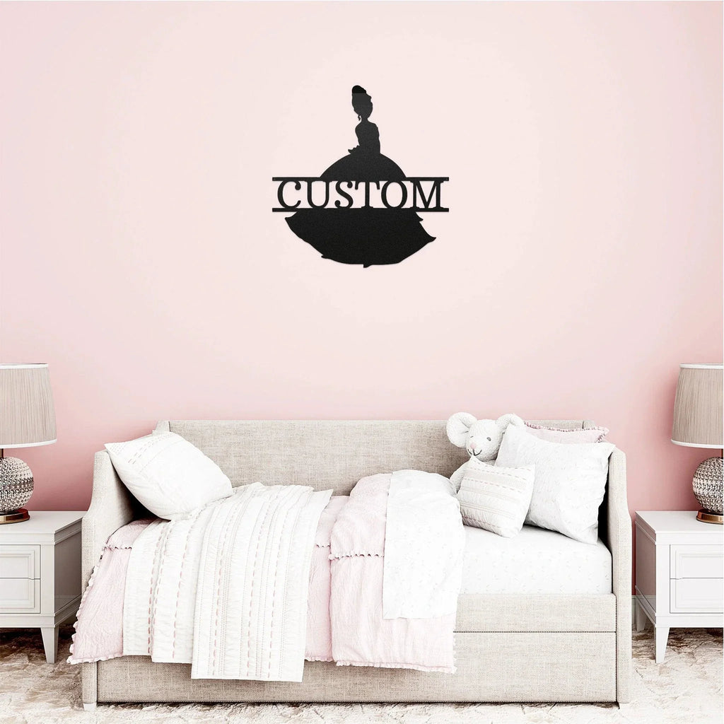 Princess Tiana Personalized Name Metal Art Wall Sign