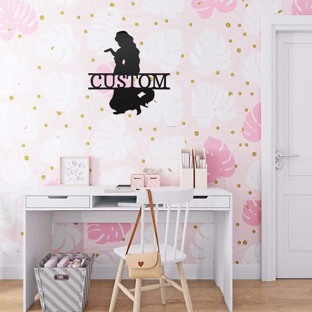 Princess Rapunzel Personalized Name Metal Art Wall Sign
