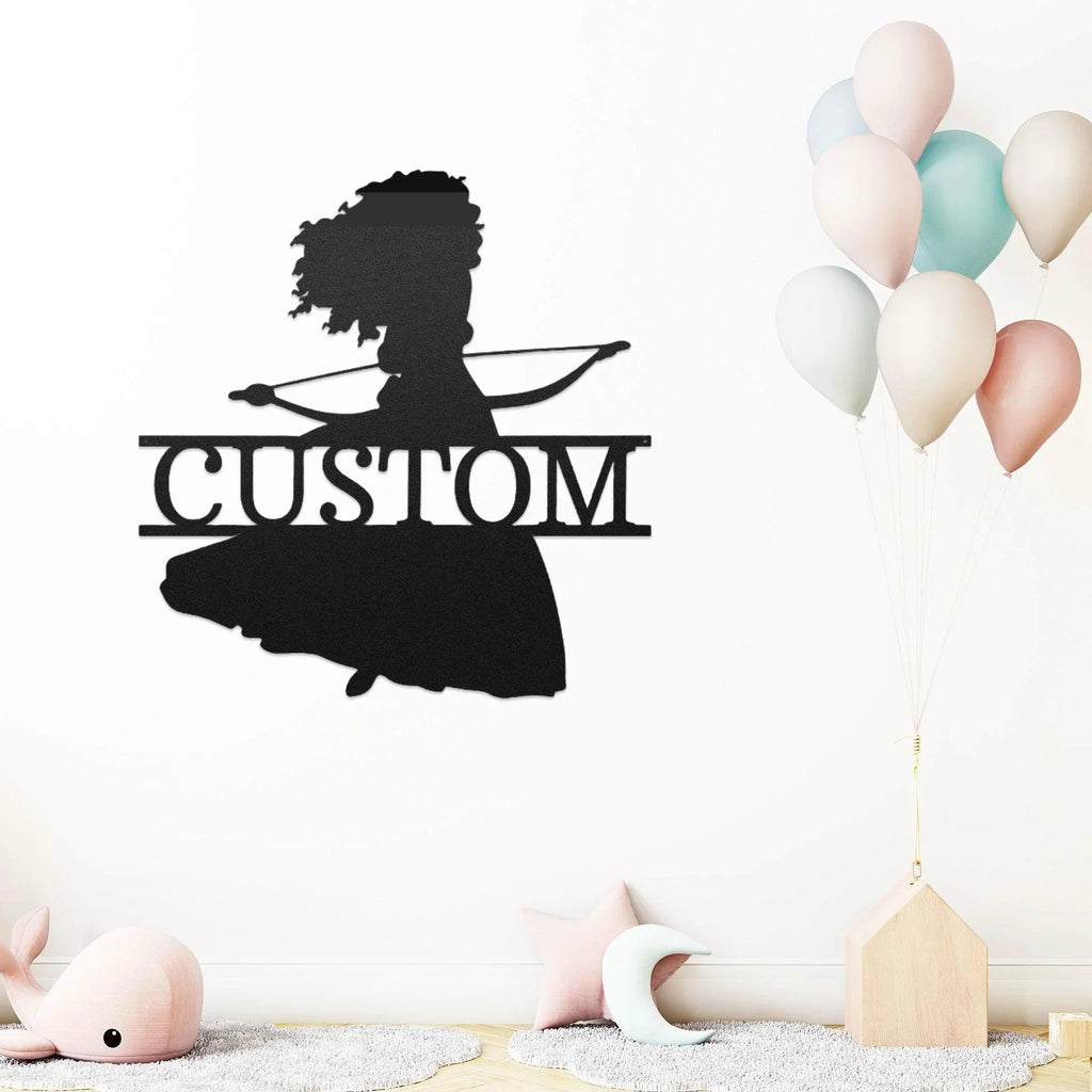 Princess Merida Personalized Name Metal Art Wall Sign