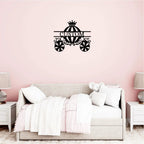 Princess Cinderella Pumpkin Carriage Custom Name Metal Art Wall Sign