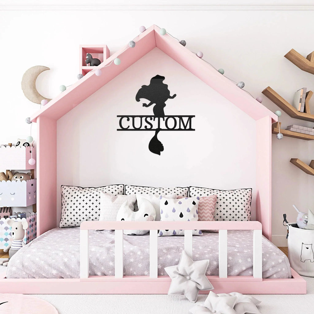 Princess Ariel Custom Name Metal Art Wall Sign