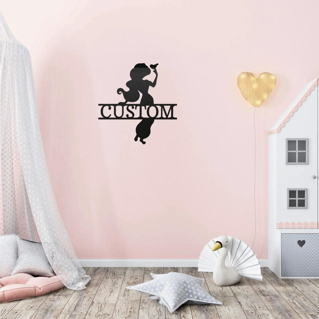 Princess Jasmine Personalized Name Metal Art Wall Sign