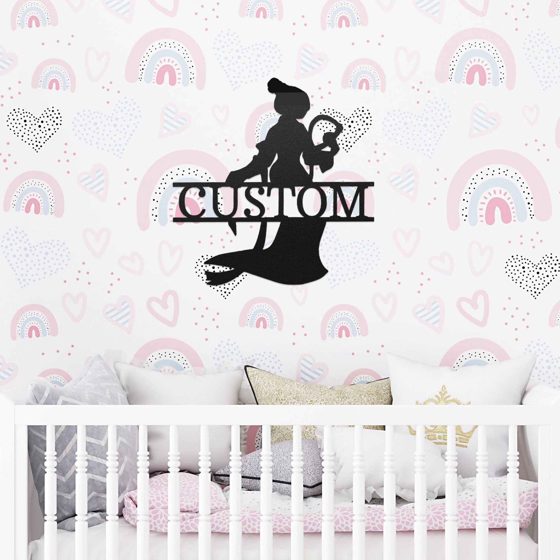 Princess Mulan Personalized Name Metal Art Wall Sign Home Decor - Mallard Moon Gift Shop