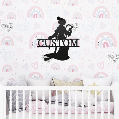 Princess Mulan Personalized Name Metal Art Wall Sign Home Decor - Mallard Moon Gift Shop