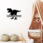 Dinosaur T-Rex Personalized Name Metal Art Wall Sign