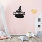 Princess Belle Personalized Name Metal Art Wall Sign