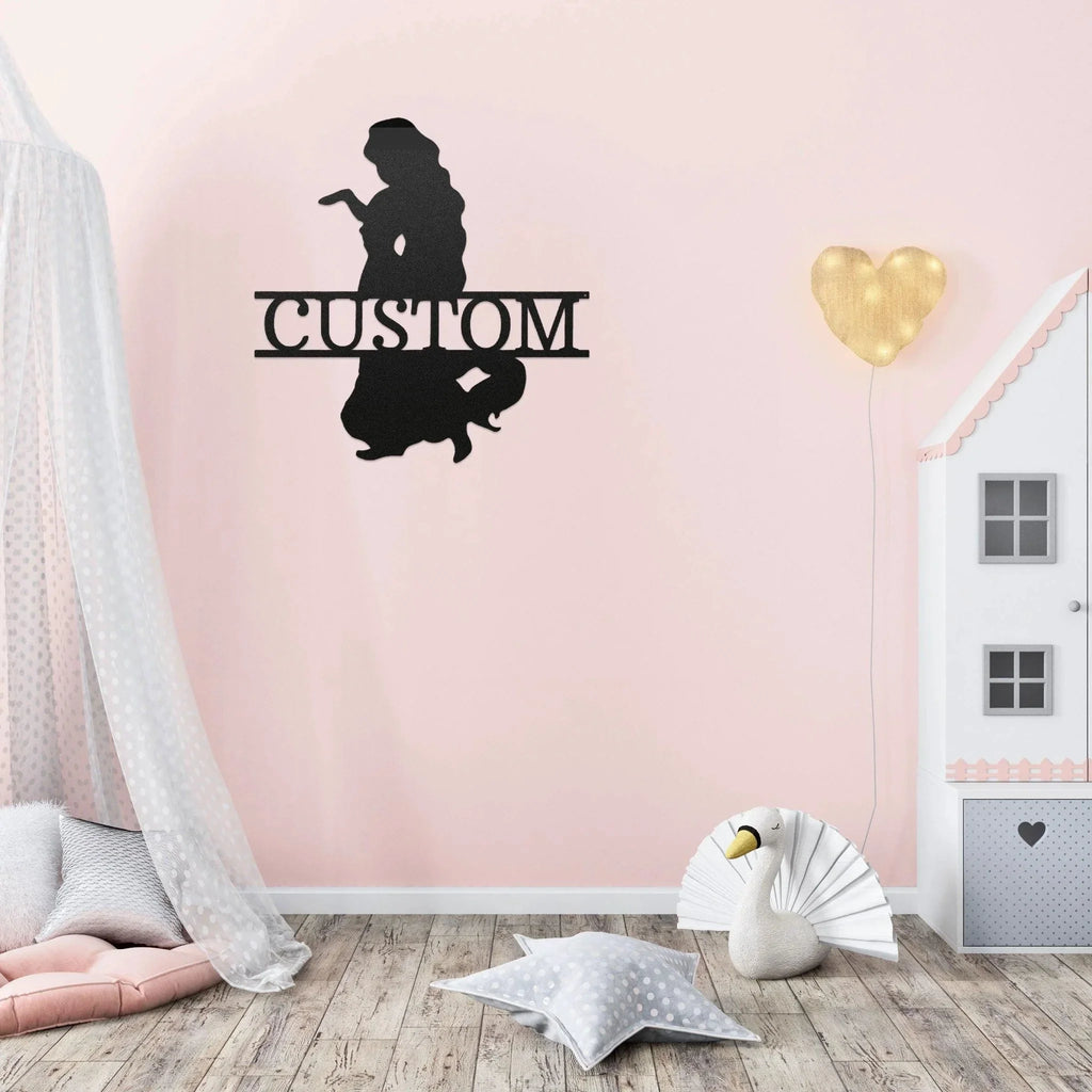 Princess Rapunzel Personalized Name Metal Art Wall Sign